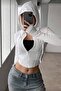 Zippered Hooded Blouse