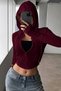 Zippered Hooded Blouse