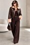 Women's Fur Detailed Leather Look Jacket Sag34 - 3