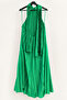 Halter Neck Satin Dress Green - 3