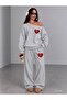 Wounded Heart Printed Women's Boat Neck Sweatshirt/Top Sweat Suit