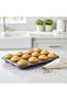 12-Piece Muffin and Cupcake Baking Tray Non-Stick Cake Mold Carbon Steel 35X27 cm with Whisk as a Gift - 5