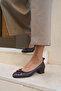 Fiyoli Women's Brown Genuine Leather Mini Heel Ballet Flats - 6