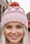 Women's Patterned Pompom Knitted Winter Beanie