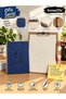 2027 Ataturk Silhouette Daily Agenda Set 17X24 cm Navy Blue – Kraft Secretariat, 50 Sheets of A4 Ivory Paper and Ballpoint Pen