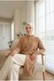 Women's Livia Stone Buttoned Bearded Knitwear Long Cardigan - 3