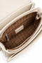 Quilted Embroidered Stone Detailed Double Strap Women's Stylish Hand and Shoulder Bag Cream - 6