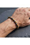 Sphere Cut Hematite & Tiger's Eye Men's Natural Stone Bracelet