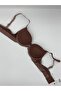 Brown Self-Textured Supported Underwire Bra - Nail Polish Is a Gift