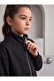 Girl's Black Stone Zippered Wide-Leg Sweatpants Set - 4