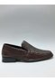Shoes Genuine Leather Classic Brown Laceless Knitted Model Genuine Leather Summer Men's Shoes