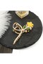 Stylish Metal Hair Clip with Gold Color, Yellow Lilies and Green Leaves - 2