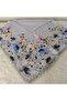 Handmade Patterned Yarn Embroidery with Ring Beads on the Edge, Yemeni, Scarf, with Embroidery on 4 Sides - 4