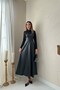 Black Heart Collar Leather Dress