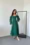 Emerald Ruffled Chiffon Dress