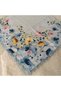 Handmade Patterned Yarn Embroidery with Ring Beads on the Edge, Yemeni, Scarf, with Embroidery on 4 Sides - 2