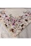 Handmade Patterned Yarn Embroidery with Ring Beads on the Edge, Yemeni, Scarf, with Embroidery on 4 Sides