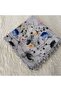 Handmade Patterned Yarn Embroidery with Ring Beads on the Edge, Yemeni, Scarf, with Embroidery on 4 Sides - 7