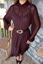 Brown Ruffled Chiffon Dress - 4
