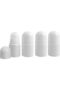 4Pcs White Plastic Roller Bottles, 30ml/1oz Empty Refillable Roll On Bottles Leak-Proof Deodorant Co