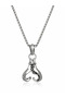 Silver Box Chain Necklace – Silver Color Men's Necklace – Unisex Modern Chain Necklace 30 cm Chain -4 cm Figure