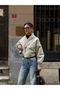 Double-Breasted Buckle Bomber Trench Jacket - 6