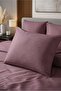 100% Cotton Satin Striped Pillowcase with Cover 2-Piece Luxury Hotel Quality |   50X70 Plum - 5