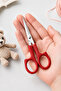 Flat Tip Hobby Scissors 13 cm – Embroidery, Sewing, Etamin, Cross Stitch, and Handicraft Scissors - 3