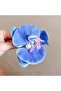 Large Size Blue Orchid Figured Pearl Summer Women's Hair Clip - 2