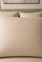 100% Cotton Satin Striped Pillowcase with Cover 2-Piece Luxury Hotel Quality |   50X70 Beige - 2
