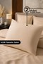 100% Cotton Satin Striped Pillowcase with Cover 2-Piece Luxury Hotel Quality |   50X70 Beige
