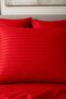100% Cotton Satin Striped Pillowcase with Cover 2-Piece Luxury Hotel Quality |   50X70 Red - 2