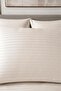 100% Cotton Satin Striped Pillowcase with Cover 2-Piece Luxury Hotel Quality |   50X70 Cream Stone - 3