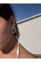 New Season Brand Model Mng Vintage Claret Red Gold Detailed Earrings - 2