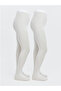 White basic thin girl's pantyhose 2-pack - 2