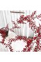 190 cm Red Berry Flower Christmas Ornament and Lucky Branch – Christmas Tree and Fireplace Decoration