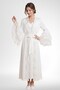 Mecit 6410 Ecru Women's Dressing Gown Nightgown Set - 3