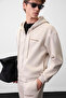 Gallo Cotton Fleece Inside, Hooded, Elastic Waist, Double Pockets, Regular Stone Color Top and Bottom Set - 5