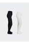 Two Mt Shop Quality Lcw Kids Black Patterned Girls' Pantyhose