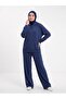 Women's Oysho Fabric (Modal) Oversize Hooded Comfortable Fit Top and Bottom Two-Piece Tracksuit Set - 2