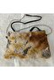 Genuine Lambskin Patterned Design Detachable Strap Clutch Shoulder and Hand Bag 24X16 cm - 3