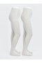 White basic thin girl's pantyhose 2-pack - 3