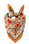Artistic Floral Print - Twill Silk Texture - Multi-Purpose Square Bandana Scarf 50X50 cm - 4