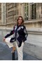 Women's Oversize Shirt with Beading on Front, Back and Sleeves - 7