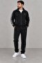 Men's Diver Fabric High-Quality Stand-Up Collar Full Stretch Tracksuit Set Dawraz-3037
