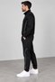 Men's Ribbed Diver Fabric High-Quality Stand-Up Collar Fully Flexible Tracksuit Set Dawraz-3030 - 3