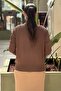 Mercerized Tunic with Stand Collar and Sewing Detail - 4