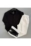 Men's Ottoman Fabric Shirt Pants Bottom Top Set - 2