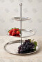 Elite Tria 3-Tier Stainless Steel Cookie Stand Decorative Presentation Tray Serving Tray Large Tiered Presentation Tray 14-20-26cm