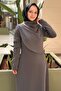 Modal Dress with Degaje Collar Detail - 4